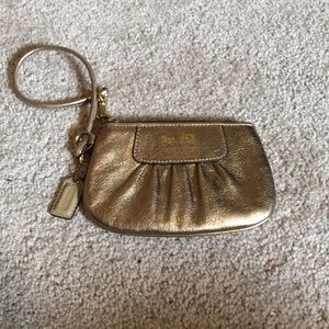 Gold Coach Wristlet